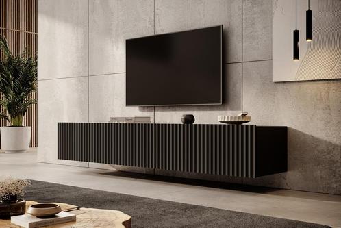 TV-Meubel  150/200/30 | cm Hangend of staand Zwart/eiken/wit, Huis en Inrichting, Kasten | Televisiemeubels, 25 tot 50 cm, Nieuw