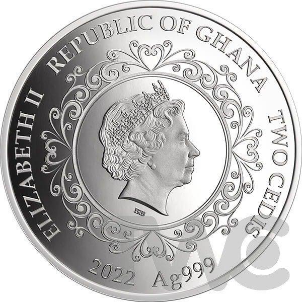 Ghana. 2 Cedis 2022 Tooth Fairy Proof Silver Coin 1/2 oz, Postzegels en Munten, Munten | Europa | Niet-Euromunten