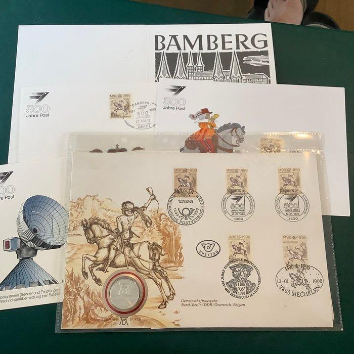 België 1990 - Postruiter verlaat de stad : lotje kaarten, Postzegels en Munten, Postzegels | Europa | België