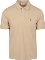 Gant Shield Piqué Poloshirt Sand maat XL Heren, Kleding | Heren, Polo's, Verzenden, Beige, Gant, Maat 56/58 (XL)