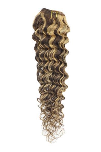 Remy Human Hair extensions curly 26 - bruin / rood 4/27#, Sieraden, Tassen en Uiterlijk, Uiterlijk | Haarverzorging