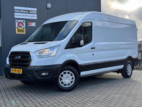 Ford Transit 350 2.0 TDCI 130pk L3H2 Trend | Navi | Camera |, Auto's, Bestelauto's, Onderhoudsboekje, Lease, Zwart, Handgeschakeld