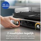 PHILIPS HD6222/90 Grillplaat Zwart, Ophalen of Verzenden, Zo goed als nieuw