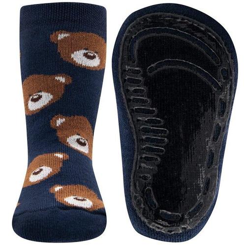 Antislipsok Donkerblauw met Hoofdjes Bruine Beertjes - Ewers, Kinderen en Baby's, Kinderkleding | Schoenen en Sokken, Nieuw, Ophalen of Verzenden