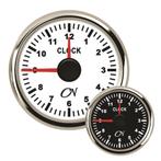 CN Analoge Klok met Chromen ring Wit of Zwart-Wit, Watersport en Boten, Ophalen of Verzenden, Nieuw