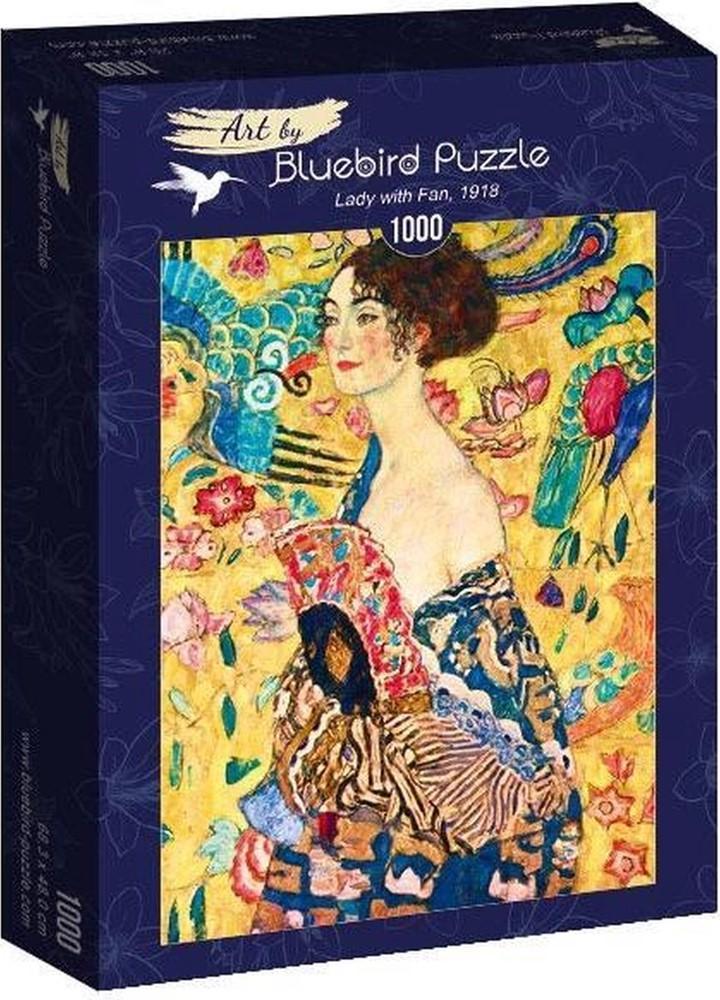 Gustave Klimt - Lady with Fan Puzzel (1000 stukjes) |, Hobby en Vrije tijd, Denksport en Puzzels, Nieuw, Verzenden