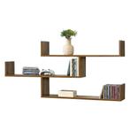 Wandrek Grimstad met 3 planken 119x18x55 cm houtkleurig, Huis en Inrichting, Woonaccessoires | Wandplanken en Boekenplanken, Verzenden