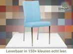 Leren eetkamerstoel Comfort - Toledo Sky Blue (lichtblauw), Huis en Inrichting, Stoelen, Blauw, Nieuw, Leer, Ophalen of Verzenden