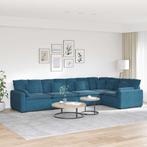 vidaXL Modulaire bank met kussens fluweel blauw, Verzenden, Nieuw, Stof
