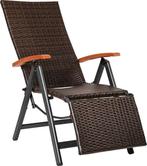 Tweedekans | Wicker tuinstoel opklapbaar met aluminium frame, Tuin en Terras, Ophalen of Verzenden, Zo goed als nieuw
