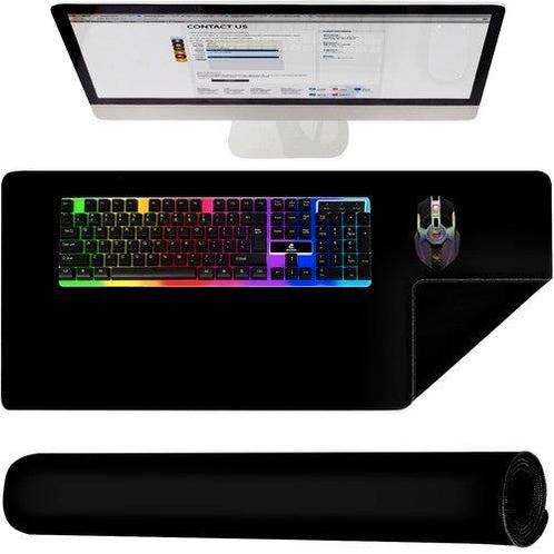 XXL gaming muismat met anti slip 90 x 45 cm zwart, Computers en Software, Muizen, Ophalen of Verzenden