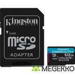 Kingston MicroSD Canvas Go! Plus 512GB, Computers en Software, RAM geheugen, Nieuw, Verzenden