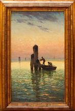 Achille Vertunni (1826 - 1897) - Pescatori allalba