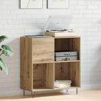 vidaXL Platenkast 84,5x38x89 cm bewerkt hout zwart, Huis en Inrichting, Woonaccessoires | Cd- en Dvd-rekken, Verzenden, Nieuw