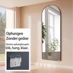 LoXa Passpiegel Luxora Zwart – 160x60 cm – Staand of Hangend, Huis en Inrichting, Woonaccessoires | Spiegels, Verzenden, Nieuw
