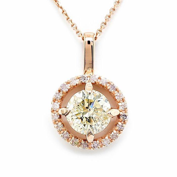 Zonder Minimumprijs - Hanger - 14 karaat Roségoud - 1.31ct., Sieraden, Tassen en Uiterlijk, Antieke sieraden