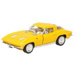 Modelauto Chevrolet Corvette geel 13 cm - Modelauto