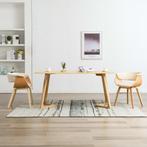 vidaXL Eetkamerstoelen 2 st gebogen hout en kunstleer, Huis en Inrichting, Stoelen, Verzenden, Nieuw