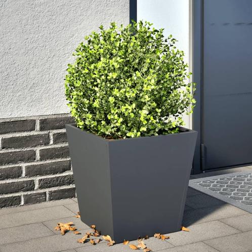 vidaXL Plantenbak 40x40x40 cm staal antracietkleurig, Tuin en Terras, Bloembakken en Plantenbakken, Nieuw, Metaal, Verzenden