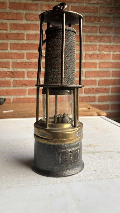 Tafellamp - Koper, Metaal - oude mijnlamp, Antiek en Kunst, Antiek | Wandborden en Tegels