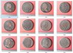 Spaans-Nederland Lot of 12 coins of the Austrian Netherlands, Postzegels en Munten, Munten | Nederland