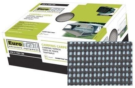 Camptex 250 x 400cm Antraciet (Eurotrail Camptex 500), Caravans en Kamperen, Kampeeraccessoires, Nieuw, Ophalen of Verzenden