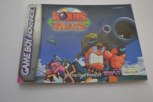 Worms Blast (GBA EUR MANUAL), Spelcomputers en Games, Spelcomputers | Nintendo Portables | Accessoires, Zo goed als nieuw, Verzenden