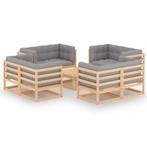 vidaXL 9-delige Loungeset met kussens massief grenenhout, Tuin en Terras, Tuinsets en Loungesets, Verzenden, Nieuw, Loungeset