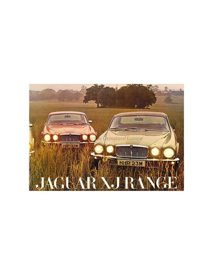 1974 JAGUAR XJ PROGRAMMA BROCHURE ENGELS, Boeken, Auto's | Folders en Tijdschriften