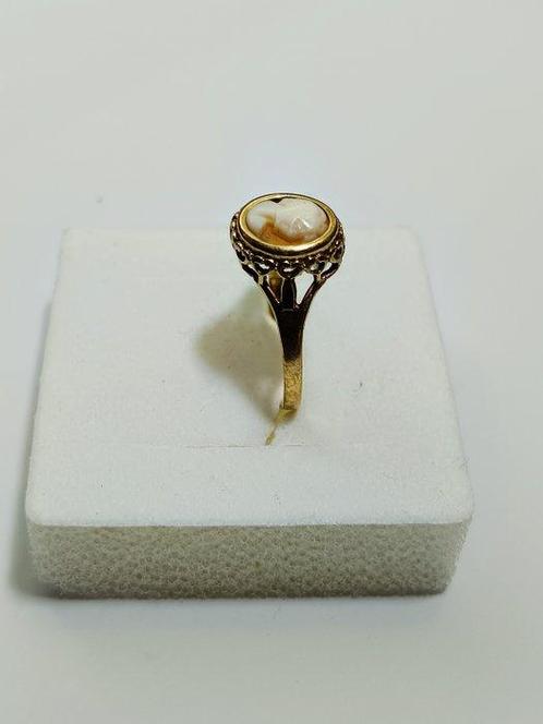 Zonder Minimumprijs - Ring - 9 kt. Geel goud - Camee, Sieraden, Tassen en Uiterlijk, Ringen