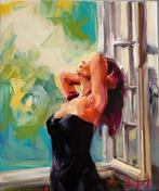 Jurij Frey (1963) - Frau am Fenster, Antiek en Kunst