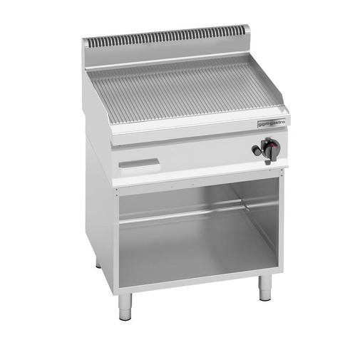 GGM Gastro | Gas grillplaat - 8 kW - Gegroefd - incl. |, Witgoed en Apparatuur, Grillplaten, Nieuw, Verzenden