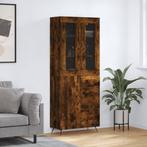 vidaXL buffetkast 69,5x34x180 cm bewerkt hout gerookt, Verzenden, Nieuw, 50 tot 100 cm, Minder dan 100 cm