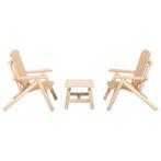 vidaXL 3-delige Loungeset massief vurenhout, Verzenden, Nieuw, Hout, Loungeset