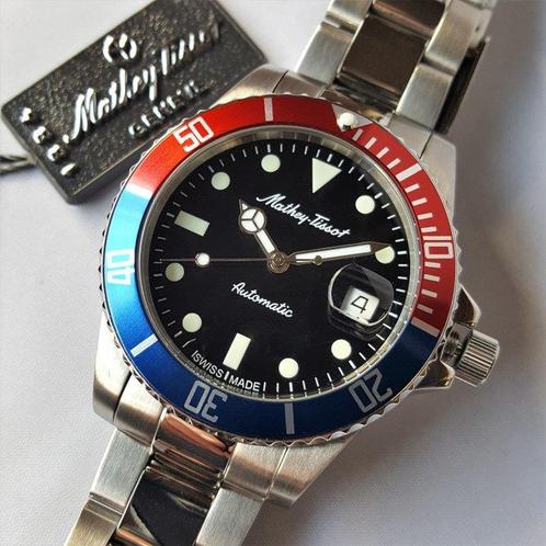 Mathey-Tissot - Swiss Automatic - Diver - Pepsi - New -, Sieraden, Tassen en Uiterlijk, Horloges | Heren