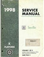 1998 CADILLAC SEVILLE WERKRPLAATSHANDBOEK ENGELS, Auto diversen, Handleidingen en Instructieboekjes