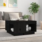 vidaXL Salontafel 60x61x32,5 cm massief grenenhout zwart, Huis en Inrichting, Tafels | Salontafels, 50 tot 100 cm, Verzenden, Nieuw