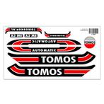 Sticker Tomos A3 MS Automatic rood / zwart / wit + gratis, Ophalen of Verzenden, Nieuw