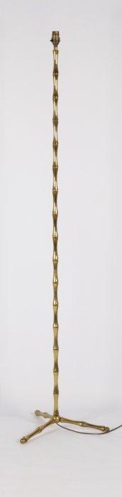 Staande lamp - Messing - Nep bamboe lampvoet toegeschreven, Antiek en Kunst, Curiosa en Brocante