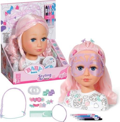 BABY born Creative Stylinghoofd - Kaphoofd, Kinderen en Baby's, Speelgoed | Poppen, Zo goed als nieuw, Ophalen of Verzenden