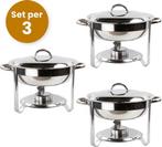 Chafing Dish rond 4.5L per 3 (Diverse artikelen, Merken), Kinderen en Baby's, Speelgoed | Actiefiguren, Ophalen of Verzenden, Nieuw