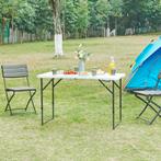 Tuintafel Adelfia klaptafel verstelbaar 120x60x54/74/90 cm w, Caravans en Kamperen, Verzenden, Nieuw