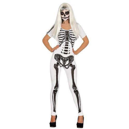 Skelet pak wit voor dames - Halloween kleding overig, Kleding | Dames, Carnavalskleding en Feestkleding, Verzenden