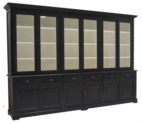 Buffetkast zwart Oosterwolde 340cm, Huis en Inrichting, Kasten | Buffetkasten, Ophalen of Verzenden