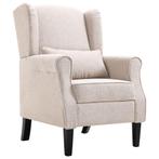 vidaXL Fauteuil stof beige, Huis en Inrichting, Fauteuils, Verzenden, Nieuw