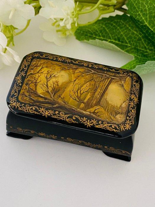 Doos - Papier-maché - Fedoskino - Rusland, Antiek en Kunst, Curiosa en Brocante