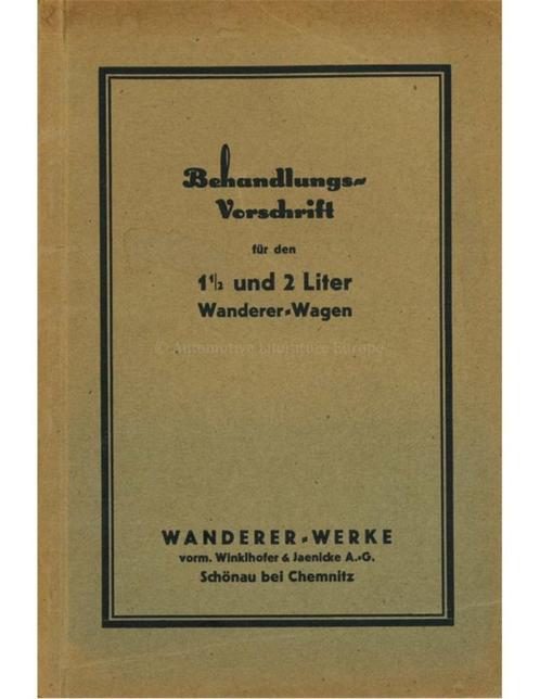 1927 WANDERER INSTRUCTIEBOEKJE DUITS, Auto diversen, Handleidingen en Instructieboekjes