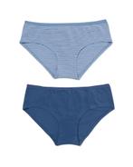 HEMA Dames hipsters stretch katoen - 2 stuks blauw, Verzenden, Blauw