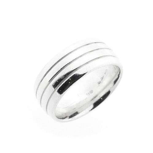 Zilveren brede heren ring (zilveren ring, herenring), Sieraden, Tassen en Uiterlijk, Ringen, Heer, Overige kleuren, 20 of groter