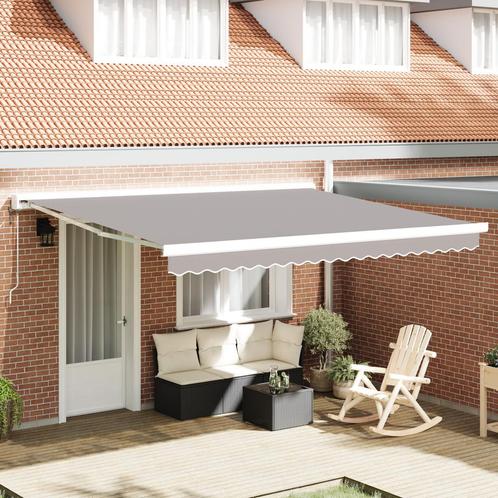 vidaXL Luifel Vervangstof voor 4x3.5 m Frame Lichtgrijs, Tuin en Terras, Zonneschermen, Nieuw, Verzenden
